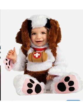 Rubies St Bernard Baby Costume Puppy Dog Cosplay Set Size Toddler 12-18 Mo